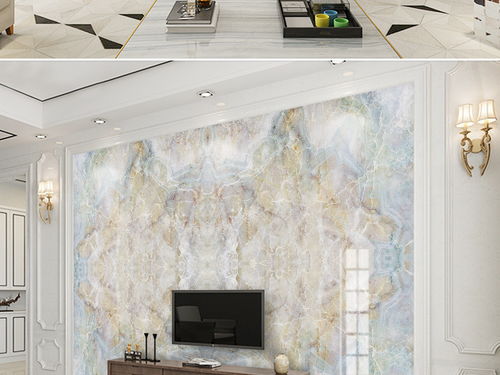 大理石紋山水石紋海納百川大理石紋背景墻圖片素材 效果圖下載