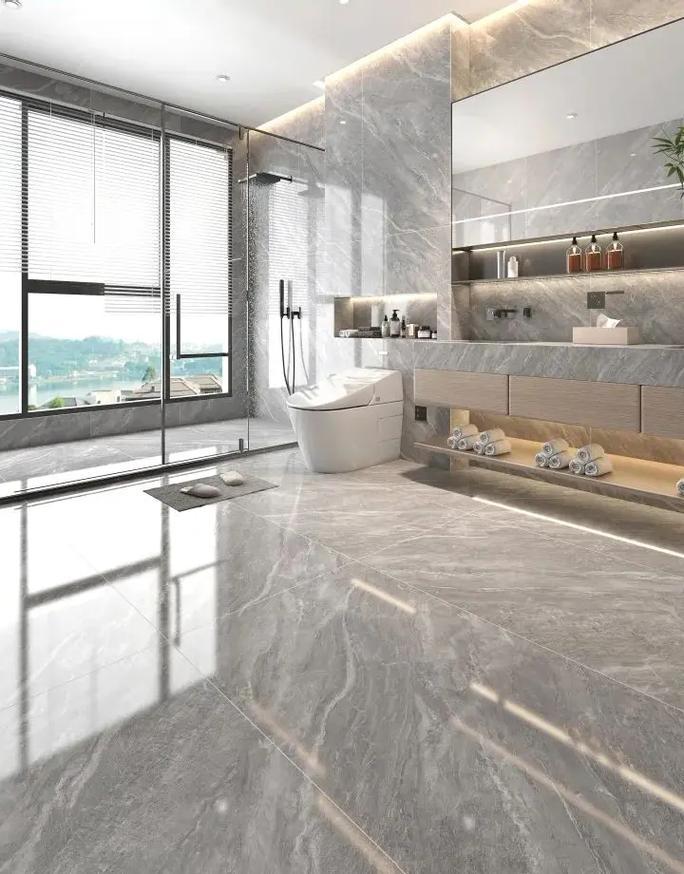 通體大理石瓷磚 750×150mm規格的現代空間藝術